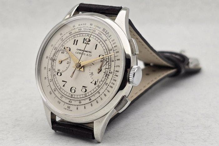 Chronographe Suisse - Lebois & Cº - Cal. Landeron 248 -, Handtassen en Accessoires, Horloges | Heren