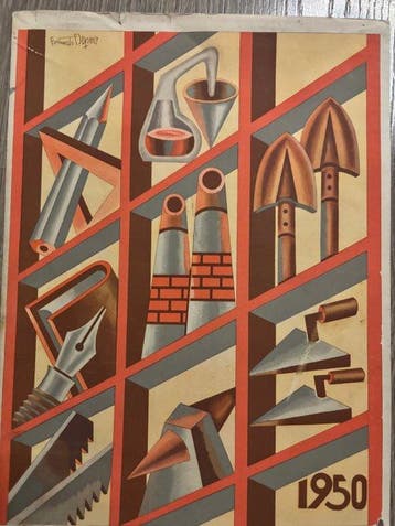 Fortunato Depero (1892-1960) - Litografia futurista firmata, Antiek en Kunst