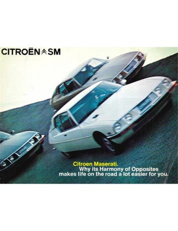 1971 CITROEN SM BROCHURE ENGELS (USA)
