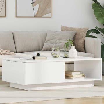 vidaXL Salontafel Wit 95 x 55 x 31 cm Bewerkt hout, Verzenden, Nieuw