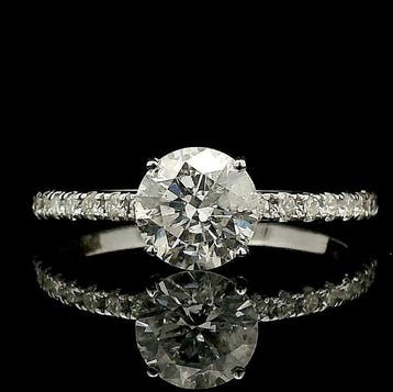 Ring - 18 karaat Witgoud - 1.44ct. tw. Diamant (Natuurlijk)