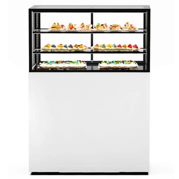 Neutrale Vitrine | INTEGRA | Wit/Zwart | 3 Niveaus |, Verzenden, Nieuw in verpakking