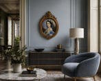 Franse school (XIX) - NO RESERVE - Retrato de dama, Antiquités & Art, Art | Peinture | Classique