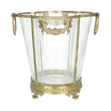 Champagne koeler - Glas, Messing