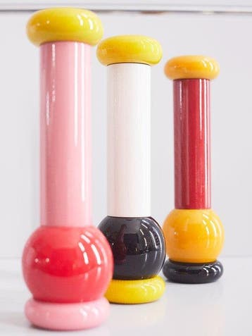 Alessi - Ettore Sottsass - Zout- en pepervaatjes - Twergi