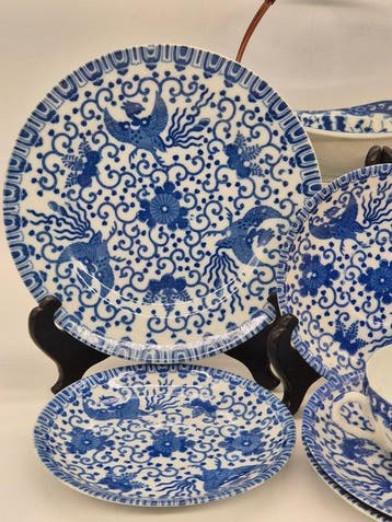 Harnas - Japan – Serviessetcollectie – blauwwit porselein