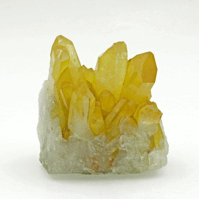 Quartz Tangerine Vif – Autoportant Groupe de cristal -, Collections, Minéraux & Fossiles