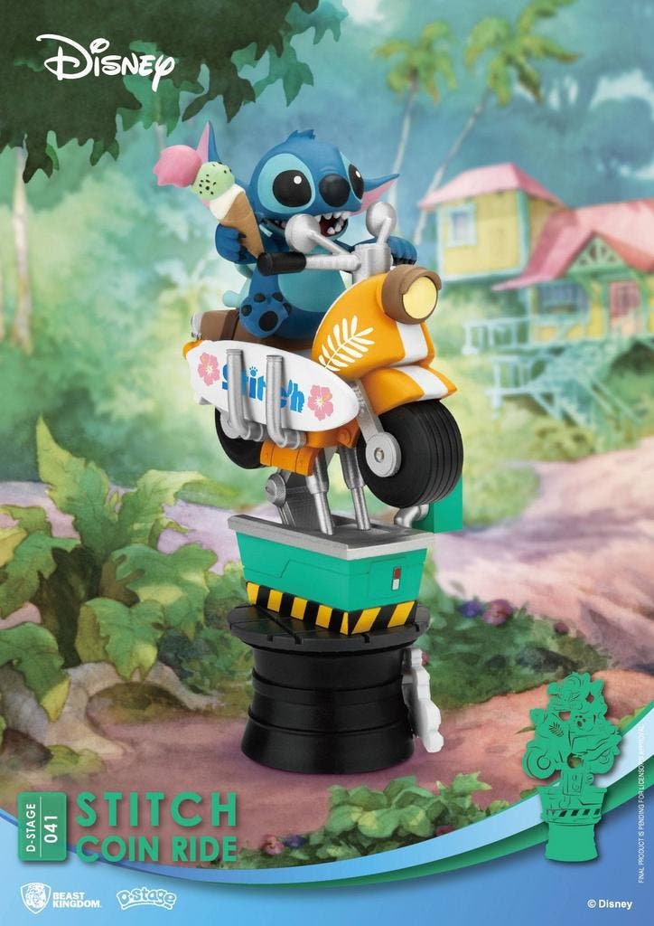 Disney D-Stage PVC Diorama Stitch Coin Ride 16 cm, Verzamelen, Disney, Nieuw, Ophalen of Verzenden