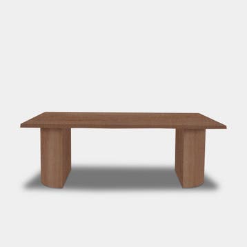 Tafel Boomstam Eikenhout  Half Rond  280x100