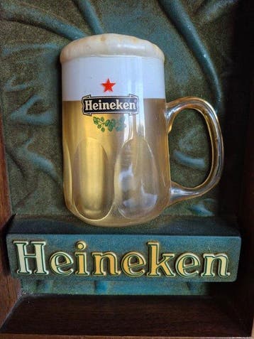 Heineken binnen lichtreclame - Lichtbak - Hout