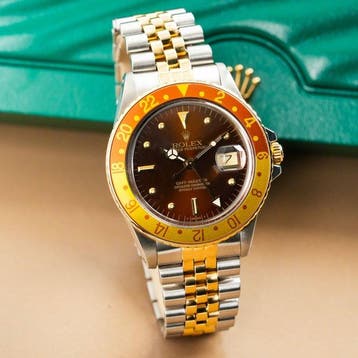 Rolex - Gmt Master Root Beer Nipple Index Jubilee - 16753 -, Nieuw