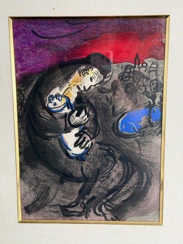 Marc Chagall (1887-1985) - Verso de Pleurs de Jeremie