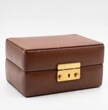 Objet décoratif, Boîte, coffret vintage en cuir pour, Collections
