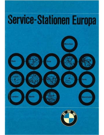 1969 BMW DEALER NETWERK EUROPA HANDBOEK