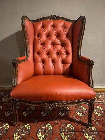 Fauteuil - Bois, Cuir