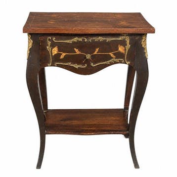 Bijzettafel - Satijnhout, Mahonie