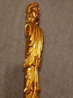 Reliëf, Rilievo dorato scultura cariatide - 78 cm - Kastanje