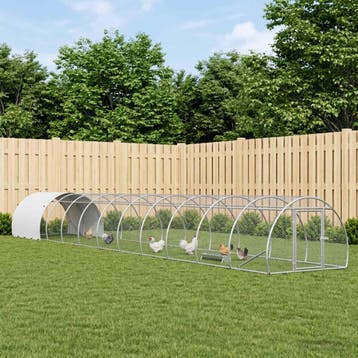 vidaXL Kippenhok zilver 1200 x 150 x 100 cm Gegalvaniseerd, Verzenden, Nieuw