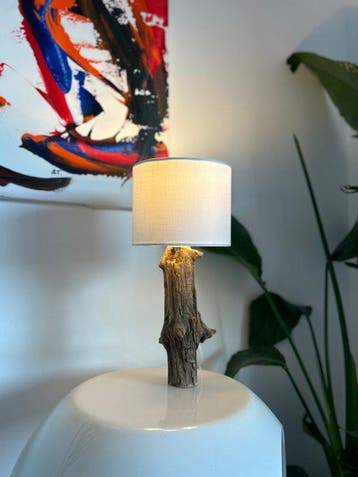 Tafellamp - Uniek - Hout - Unieke houten lamp