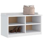vidaXL Gangbankje SANDNES wit 87x40x50 cm massief grenenhout, Verzenden, Nieuw