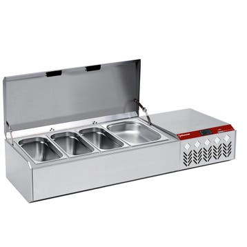 Gekoelde structuur GN 4x1/3, 1x1/9,, met deksel, Verzenden, Nieuw in verpakking, Koelen en Vriezen