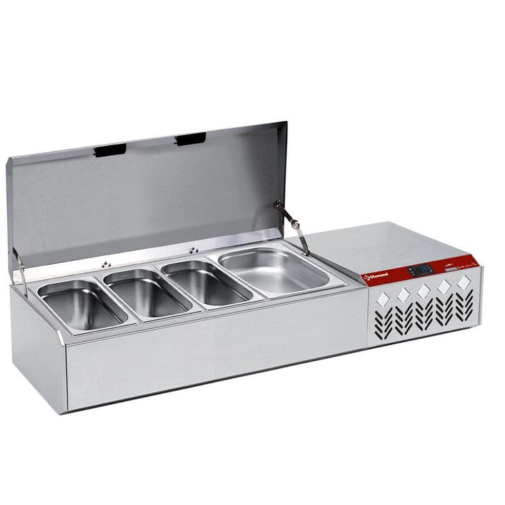 Gekoelde structuur GN 4x1/3, 1x1/9,, met deksel, Zakelijke goederen, Horeca | Keukenapparatuur, Koelen en Vriezen, Verzenden