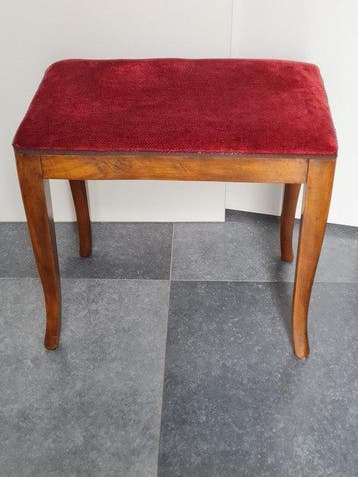 Kruk - Vintage houten kruk in Louis XV-stijl, met, Antiek en Kunst