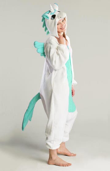 Onesie Turquoise Pegasus Pak 140-146-152 Eenhoornpak Kostuum, Ophalen of Verzenden, Nieuw