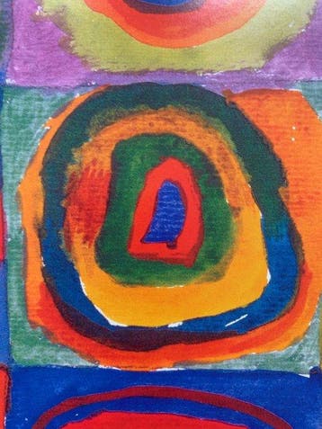 Wassily Kandinsky (after) - Square Circles - Artprint - 40 x, Antiek en Kunst