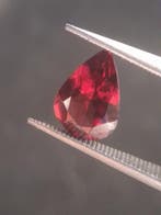 Natural Red Garnet - Rhodolite - 1.262 ct - pear - unheated-, Verzenden