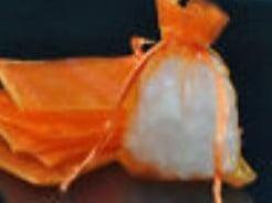 Cadeauzakje giftbag Organza Oranje 9x13 cm, Nieuw