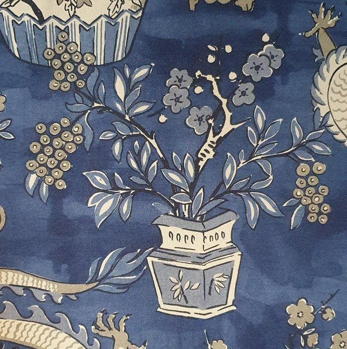 Geen reserve! Exclusieve stof met draken en bonsai-, Antiquités & Art, Curiosités & Brocante