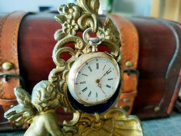 Antique Silver Pocket Watch - Galonne Guiloche Case - 5965 -, Bijoux, Sacs & Beauté, Montres | Hommes