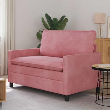 vidaXL bank / zetel Roze 126 x 81 x 87,5 cm Fluweel, Verzenden, Nieuw