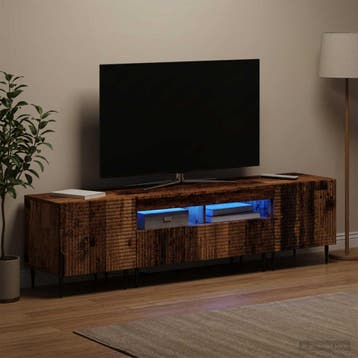 vidaXL 3-delige LED TV-kast Oud hout Bewerkt hout, Verzenden, Nieuw