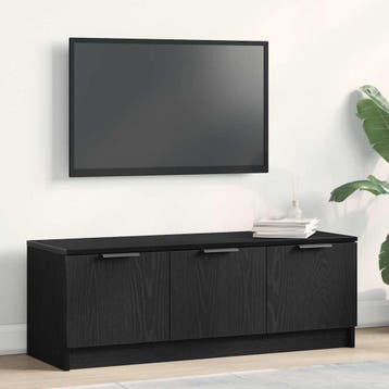 vidaXL TV Kast Zwart Eiken 102 x 35 x 36,5 cm Bewerkt hout, Verzenden, Nieuw