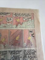 Hergé - Lettrage encre de Chine sur calque + page couleurs, Nieuw