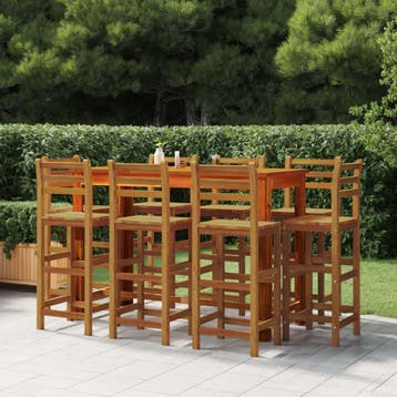 vidaXL Barkrukken 8 st massief acaciahout, Tuin en Terras, Tuinstoelen, Verzenden, Nieuw