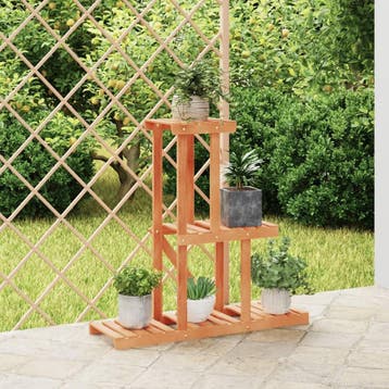 vidaXL Plantenstandaard 81x25x75,5 cm massief vurenhout, Verzenden, Nieuw