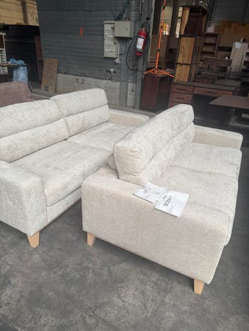 Carey bankstel, kleur natural (nieuw, outlet), Nieuw, Stof