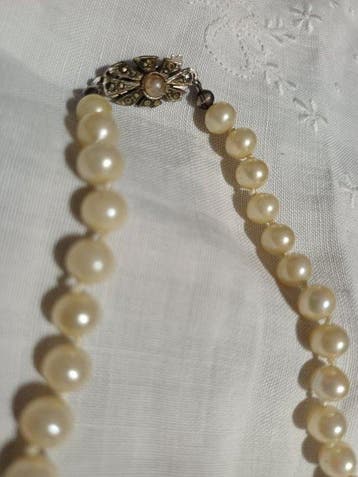 Zonder minimumprijs - Kraagketting Zilver Parel - Parel