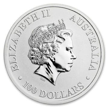 Australië. 100 Dollars 1 oz $100 AUD Australian Platinum