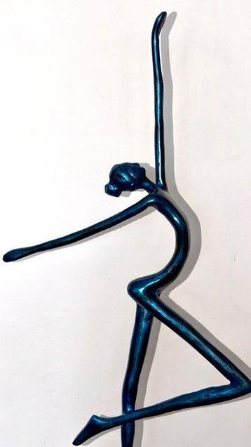 Abdoulaye Derme - sculptuur, Silhouette silencieuse - 57 cm, Antiek en Kunst