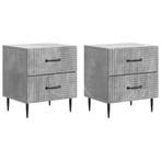 vidaXL Nachtkastje 2 pcs Betongrijs 43 x 34,5 x 47,5 cm, Verzenden, Nieuw