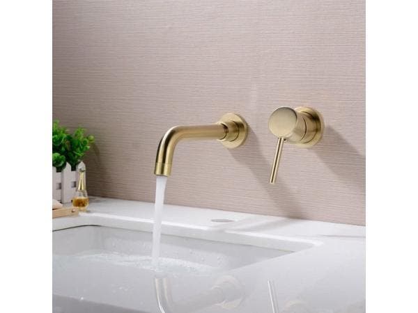 Veiling - Inbouw wastafelkraan goud muur montage, Doe-het-zelf en Bouw, Sanitair