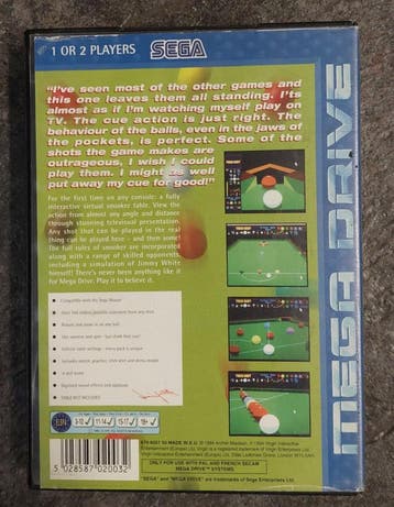 Jimmy White Whirlwind Snooker zonder boekje (Sega Mega Drive, Consoles de jeu & Jeux vidéo, Ophalen of Verzenden