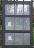 aluminium raam , chassis , venter 112 x 170 zwart / grijs, Doe-het-zelf en Bouw, Raamkozijnen en Schuifdeuren, 75 tot 150 cm, Raamkozijn