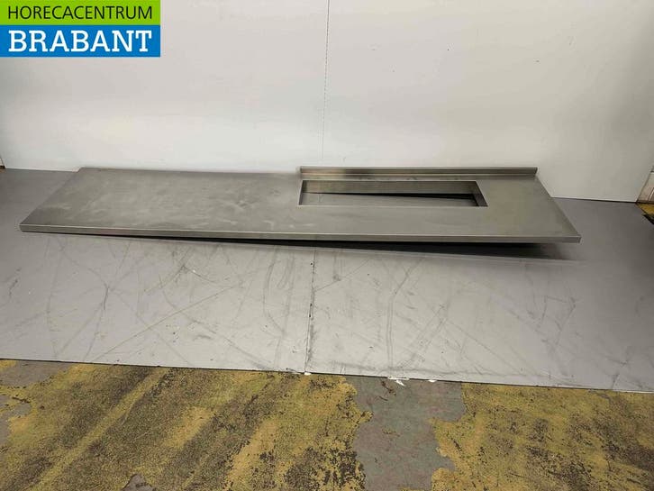 Plan de travail en acier inoxydable avec niche 280,5 x 70 cm, Articles professionnels, Horeca | Autre, Envoi