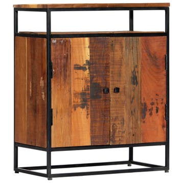 vidaXL Bijzetkast 60x35x76 cm massief gerecycled hout en, Verzenden, Nieuw