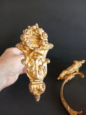 Wandkandelaar (2) - Brons - Napoleon III, Antiek en Kunst